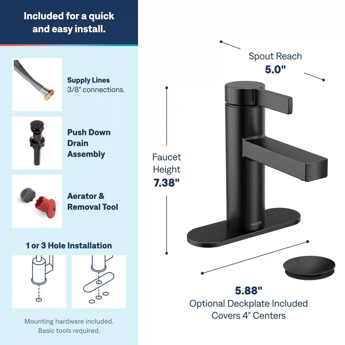 Beric One-Handle Bathroom Faucet
