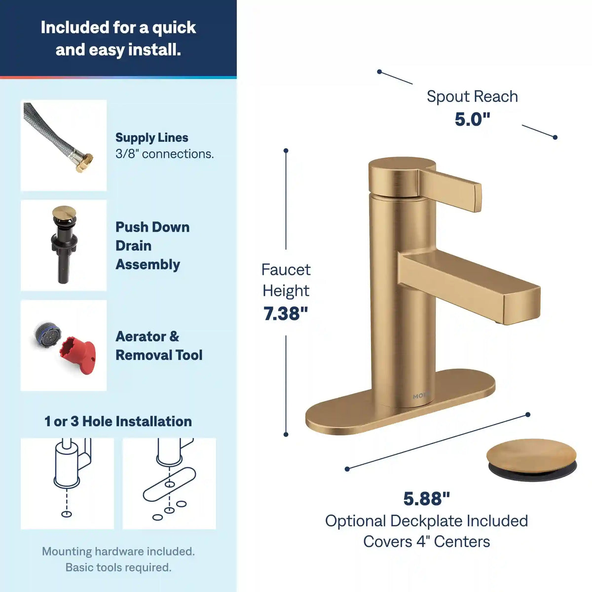Beric One-Handle Bathroom Faucet