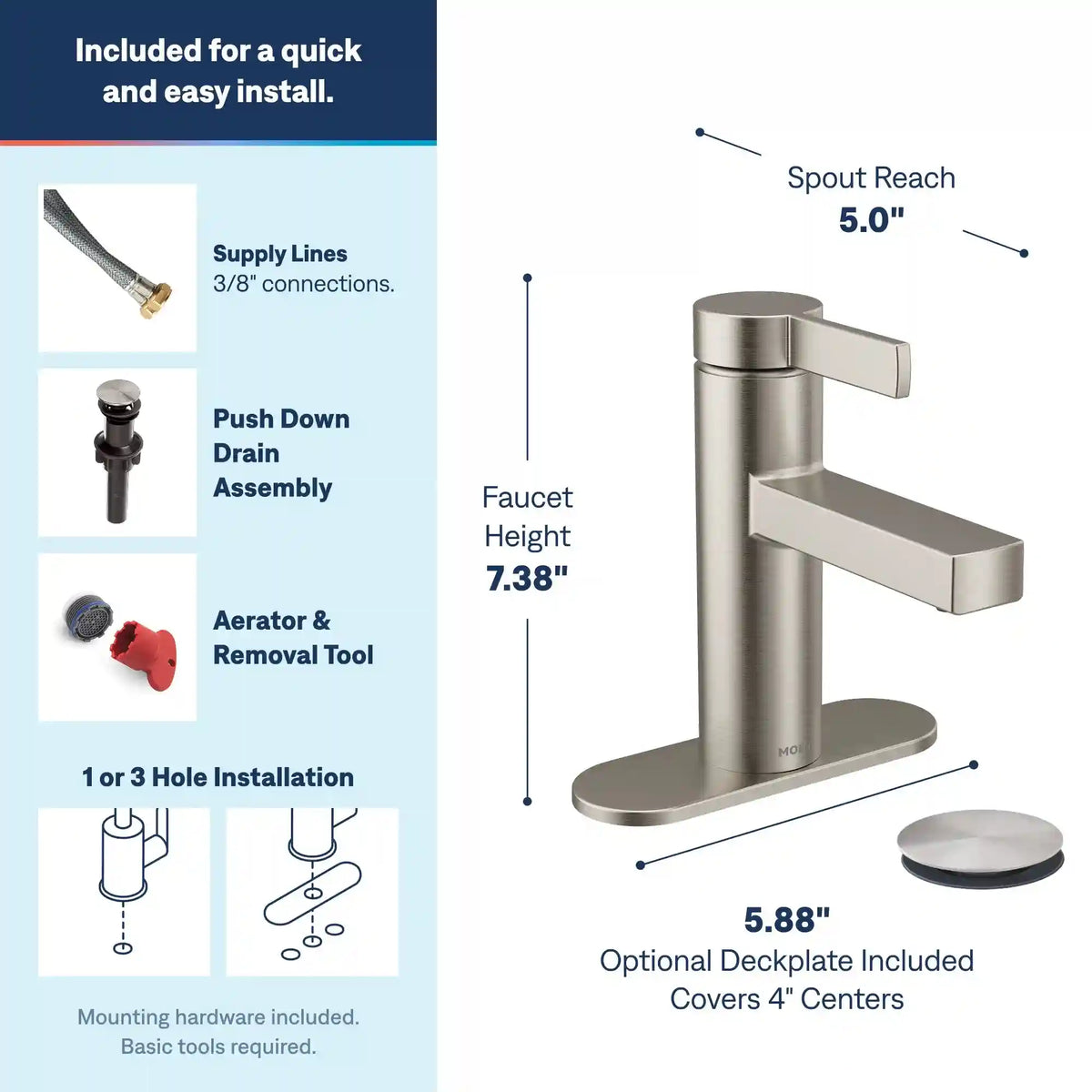 Beric One-Handle Bathroom Faucet