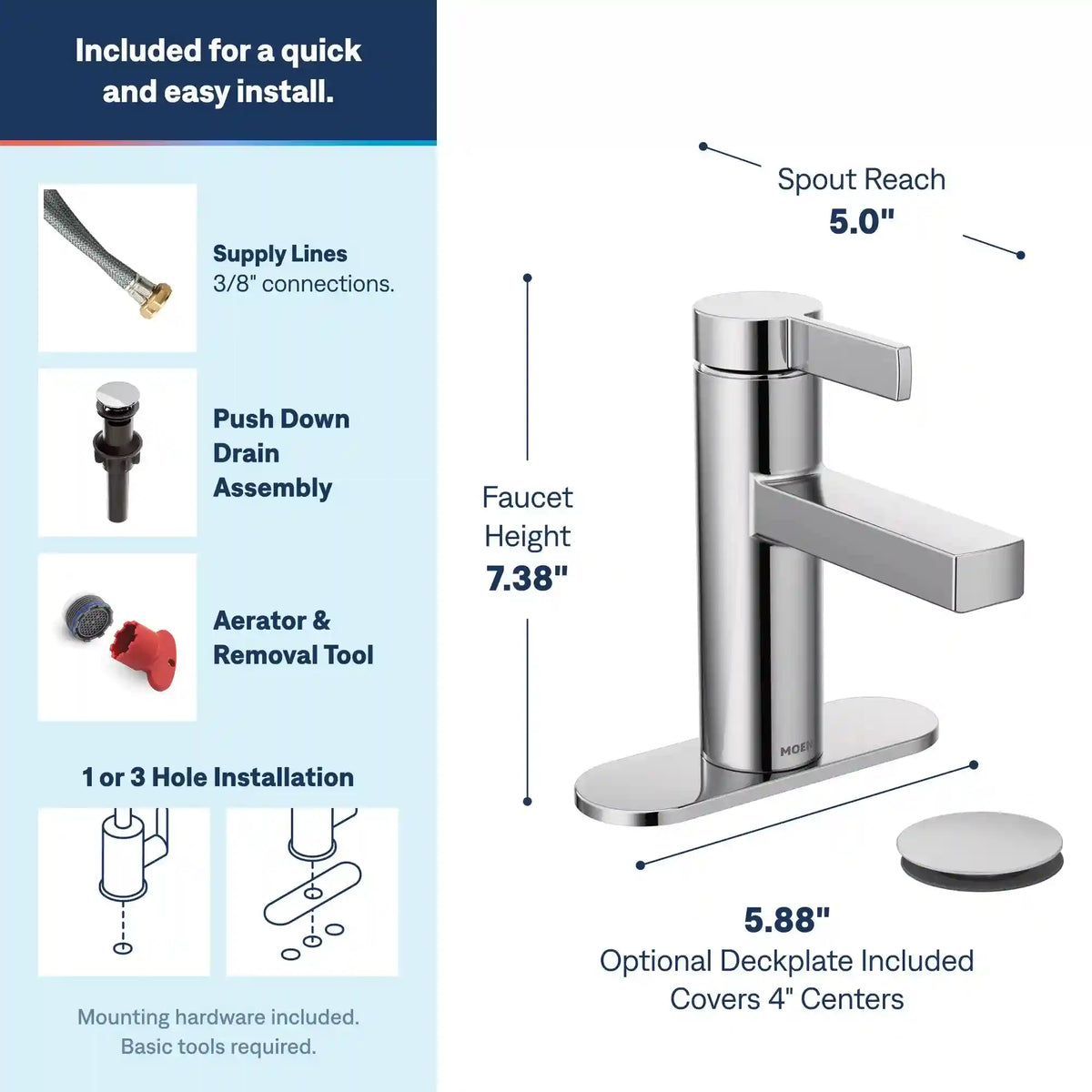 Beric One-Handle Bathroom Faucet