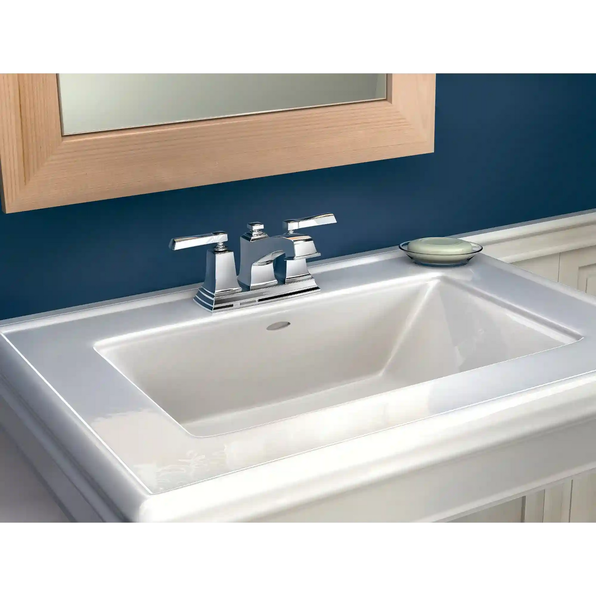 Boardwalk Two-Handle Low Arc Bathroom Faucet