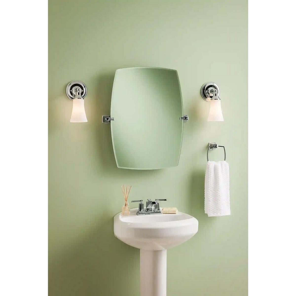 Boardwalk Two-Handle Low Arc Bathroom Faucet