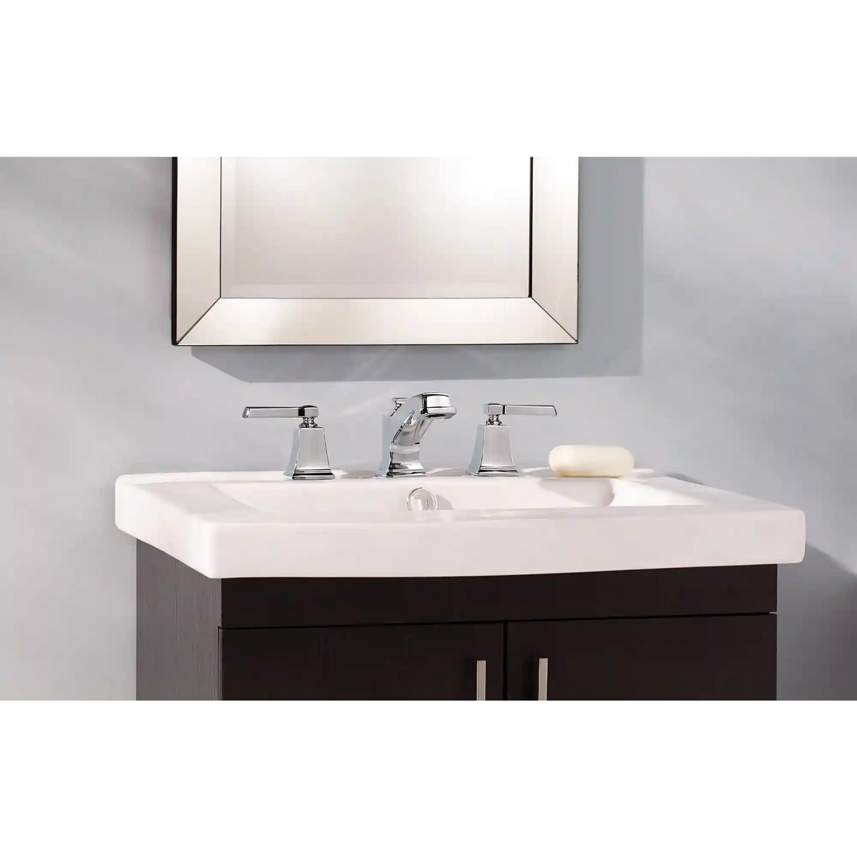 Boardwalk Two-Handle Low Arc Bathroom Faucet