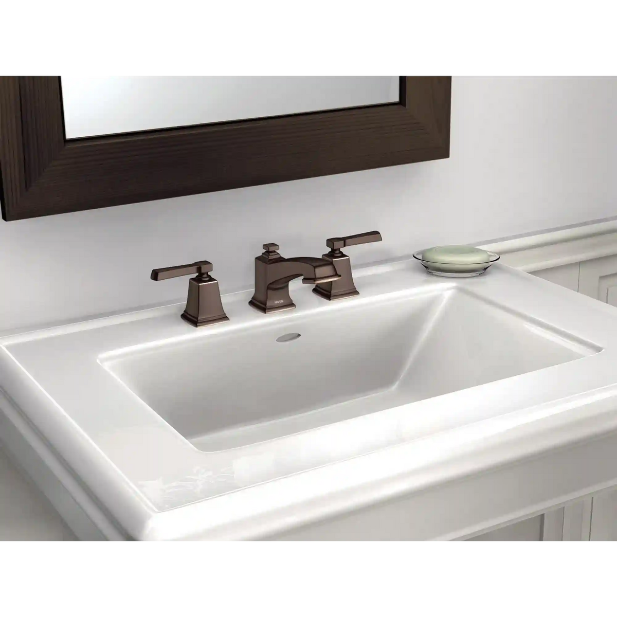 Boardwalk Two-Handle Low Arc Bathroom Faucet