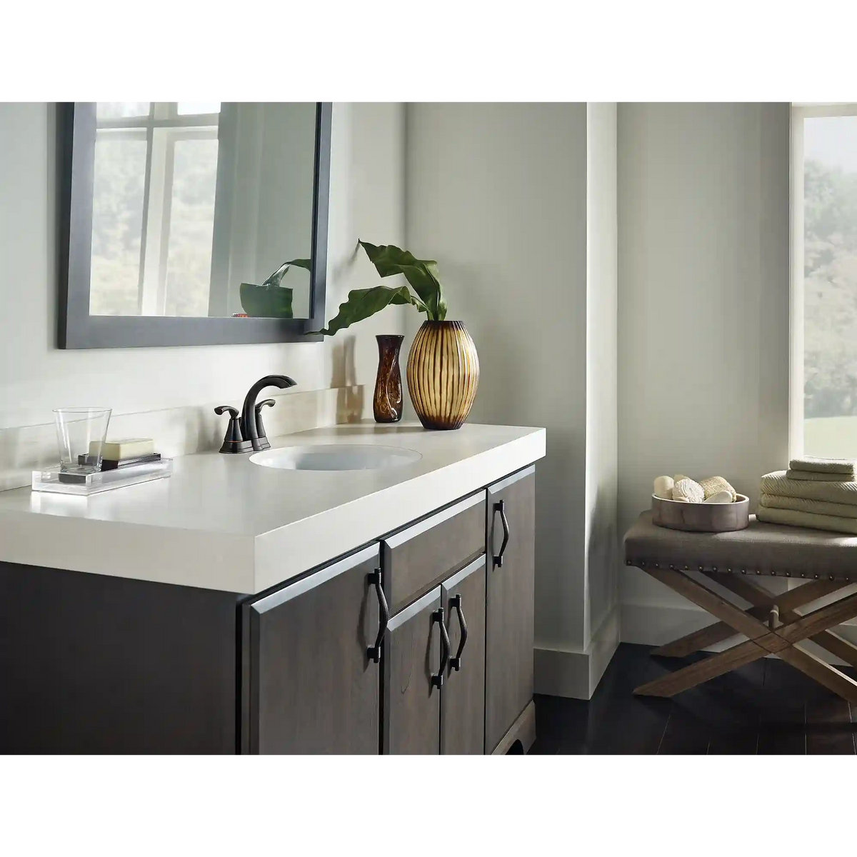 Tiffin Two-Handle High Arc Bathroom Faucet