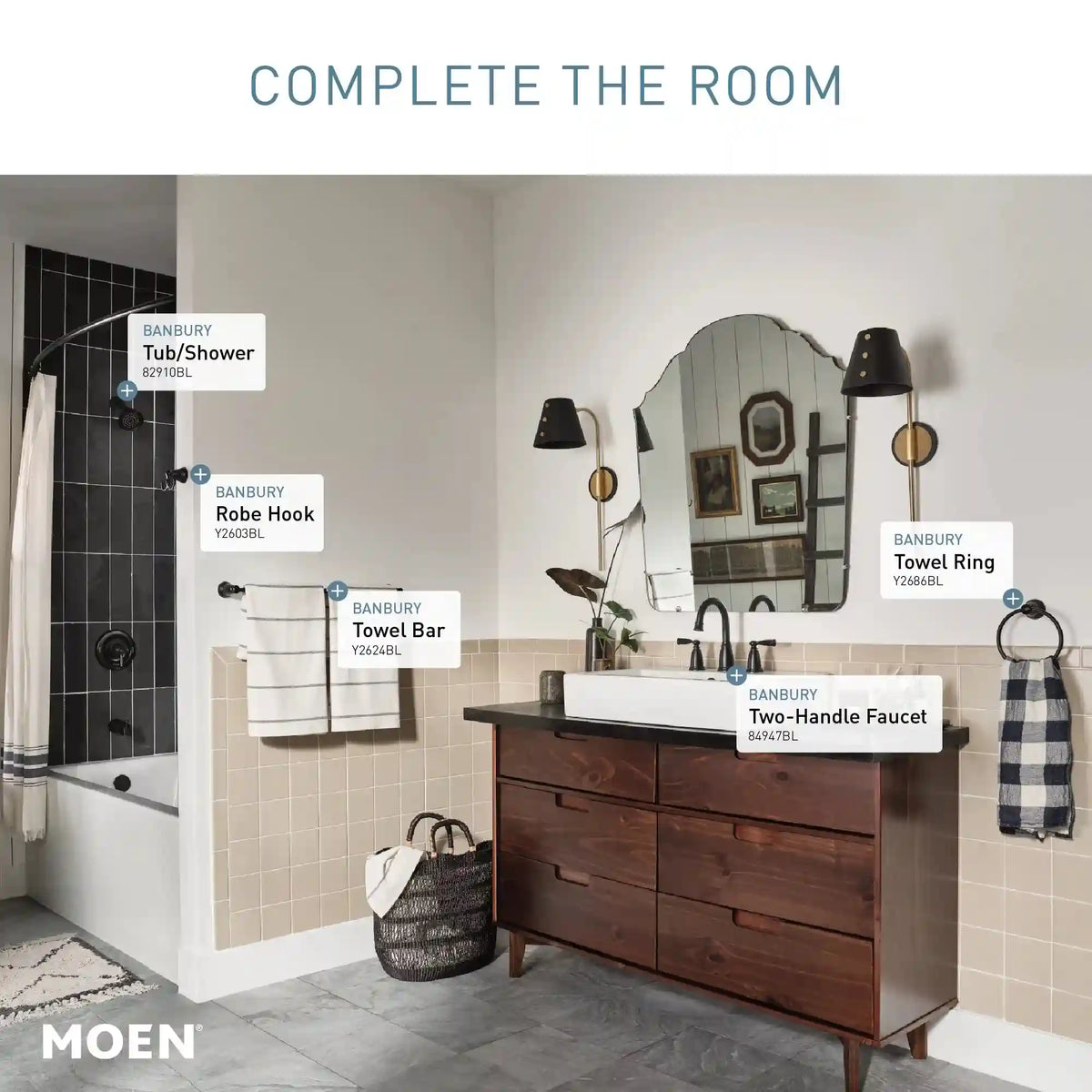 Banbury Two-Handle High Arc Bathroom Faucet
