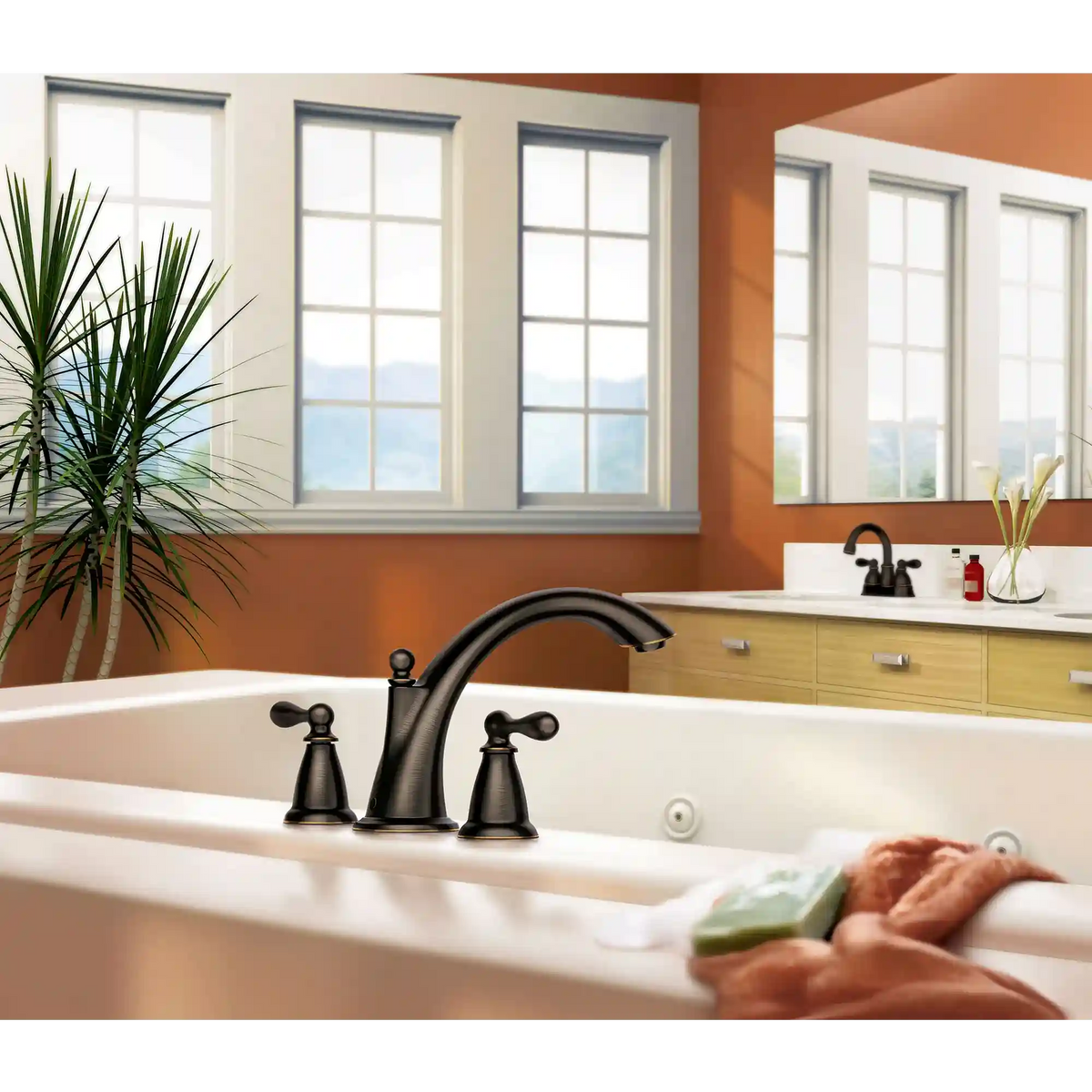 Caldwell Two-Handle High Arc Roman Tub Faucet