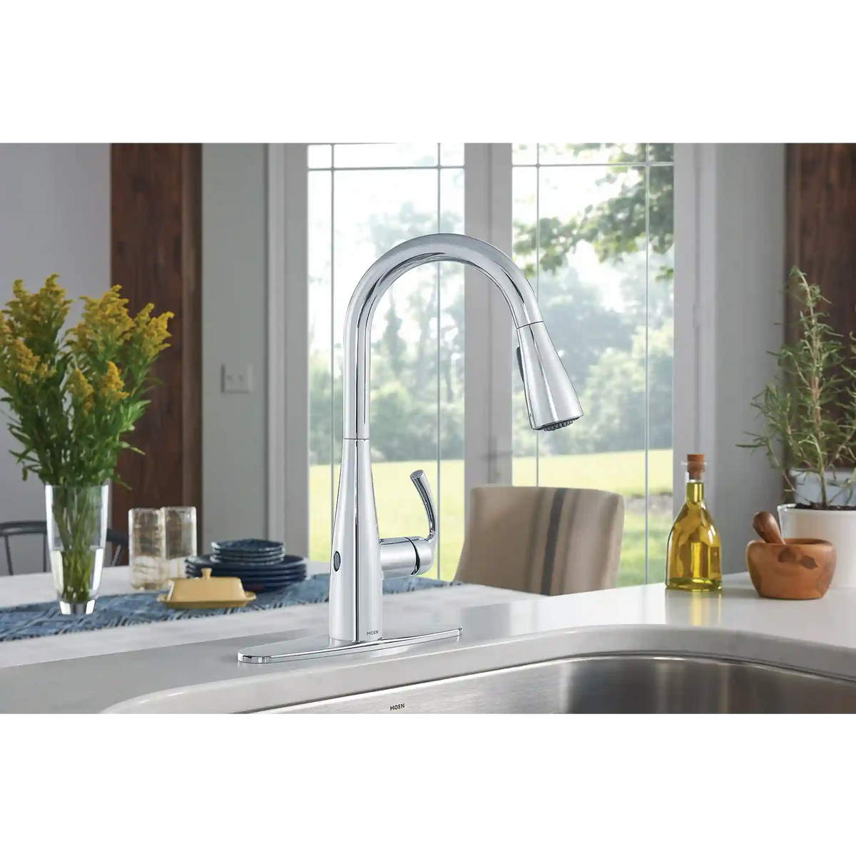 Essie MotionSense One-Handle High Arc Single Sensor Pulldown Kitchen Faucet