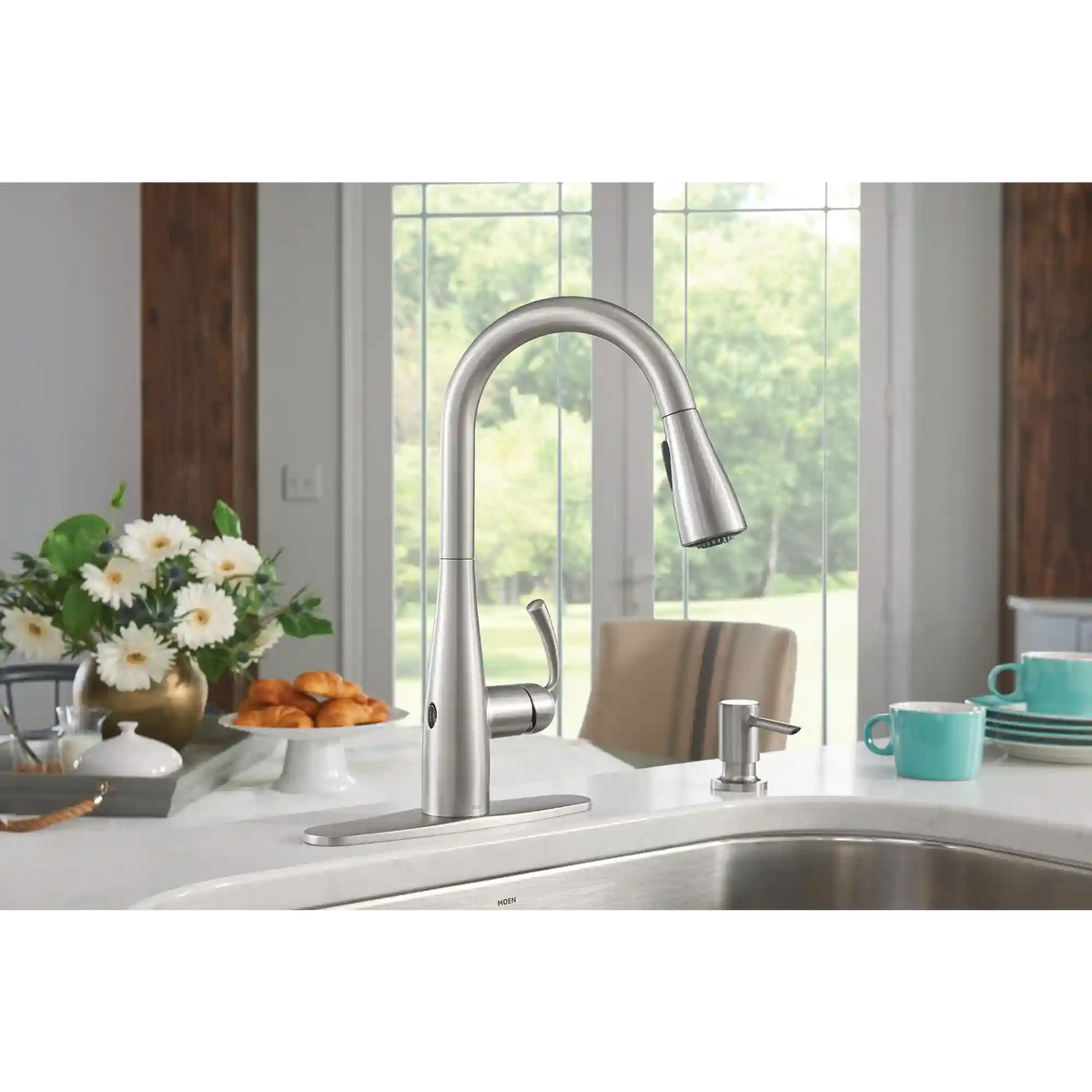 Essie MotionSense One-Handle High Arc Single Sensor Pulldown Kitchen Faucet