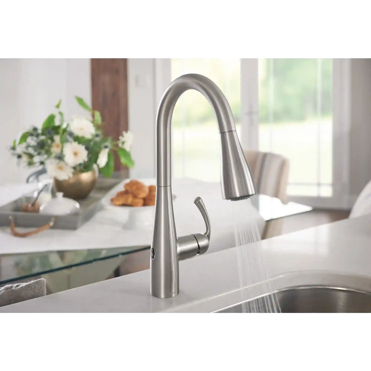 Essie MotionSense One-Handle High Arc Single Sensor Pulldown Kitchen Faucet