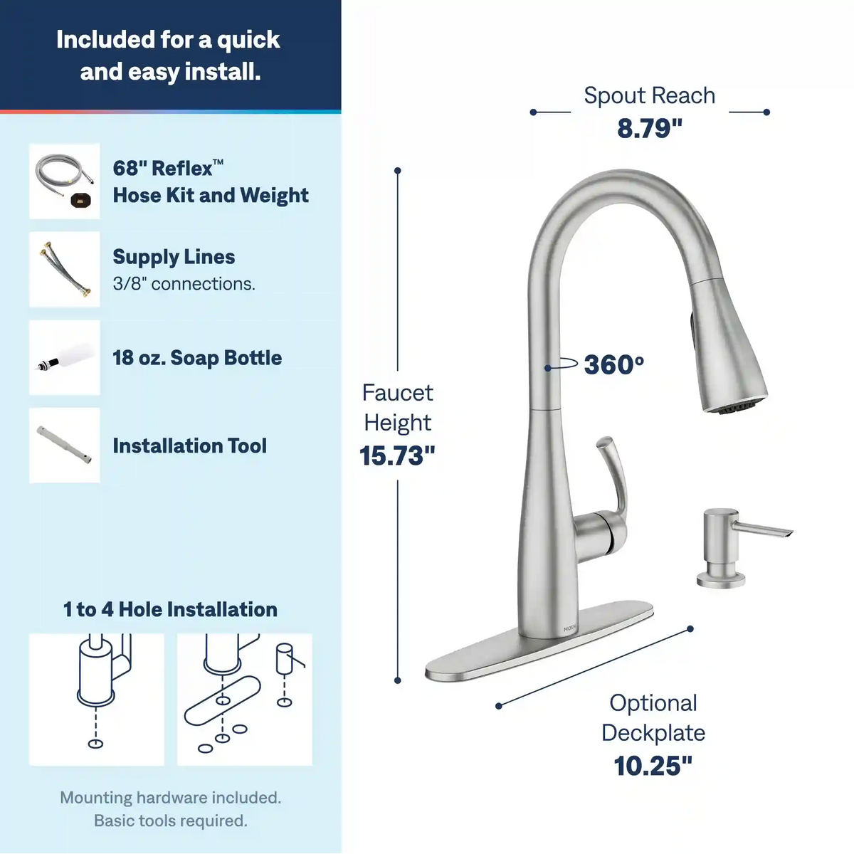Essie One-Handle High Arc Pulldown Kitchen Faucet