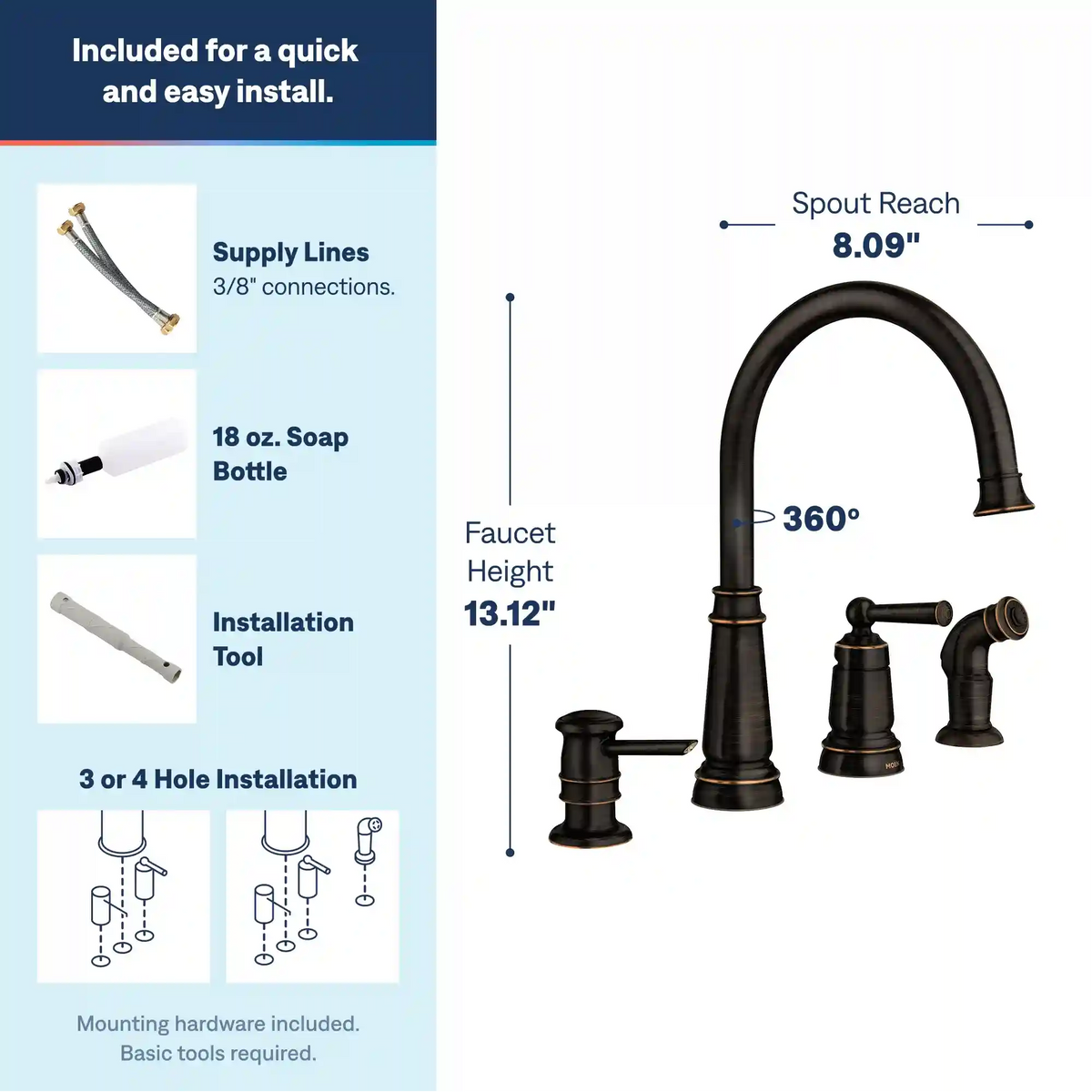 Edison One-Handle High Arc Kitchen Faucet