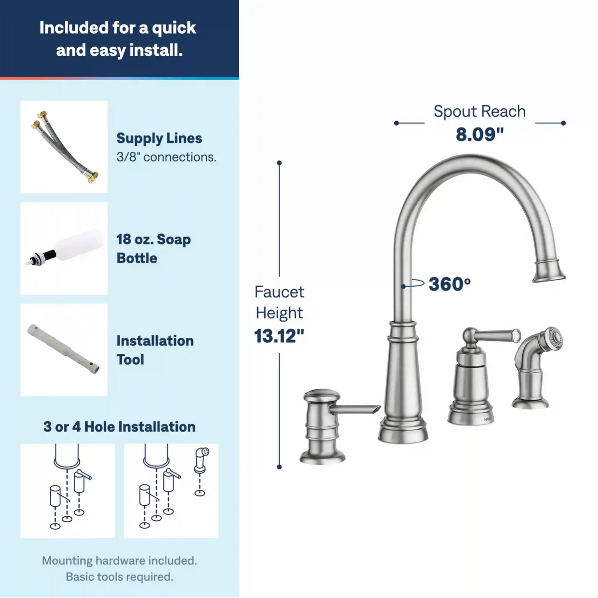 Edison One-Handle High Arc Kitchen Faucet