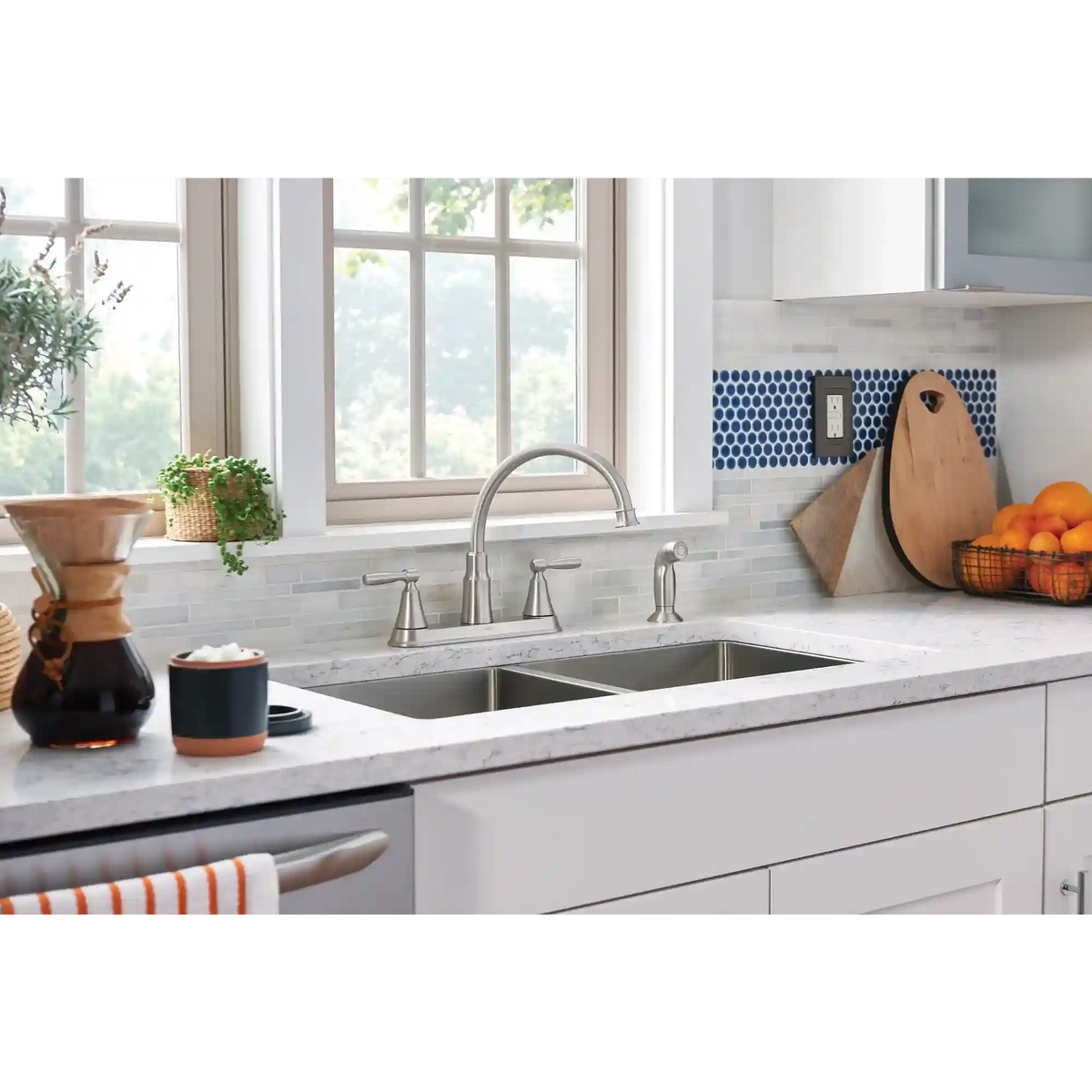 Hutchinson Two-Handle High Arc Kitchen Faucet