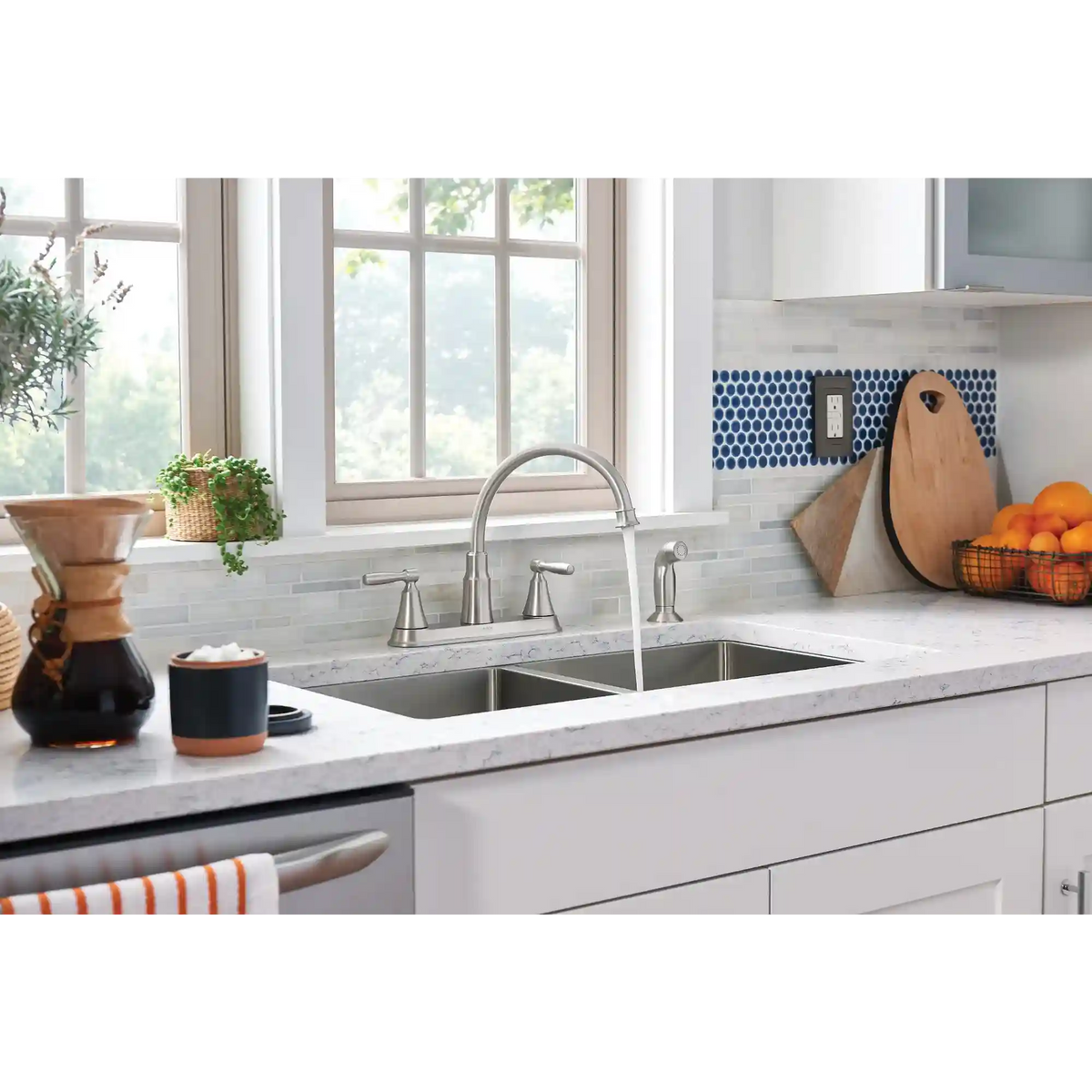 Hutchinson Two-Handle High Arc Kitchen Faucet