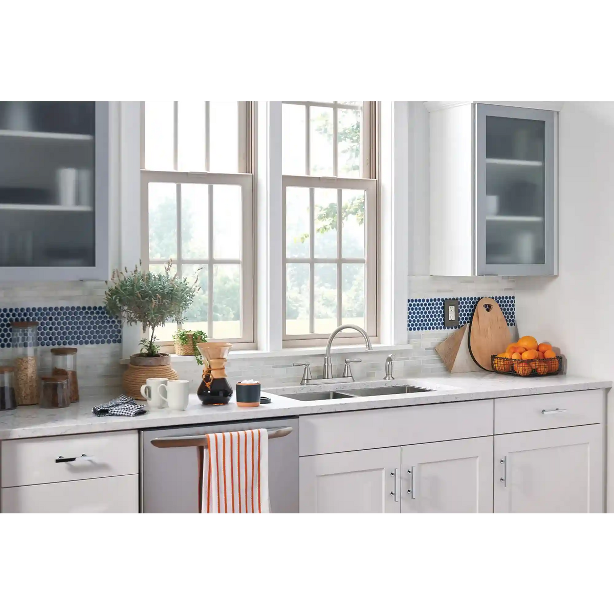Hutchinson Two-Handle High Arc Kitchen Faucet