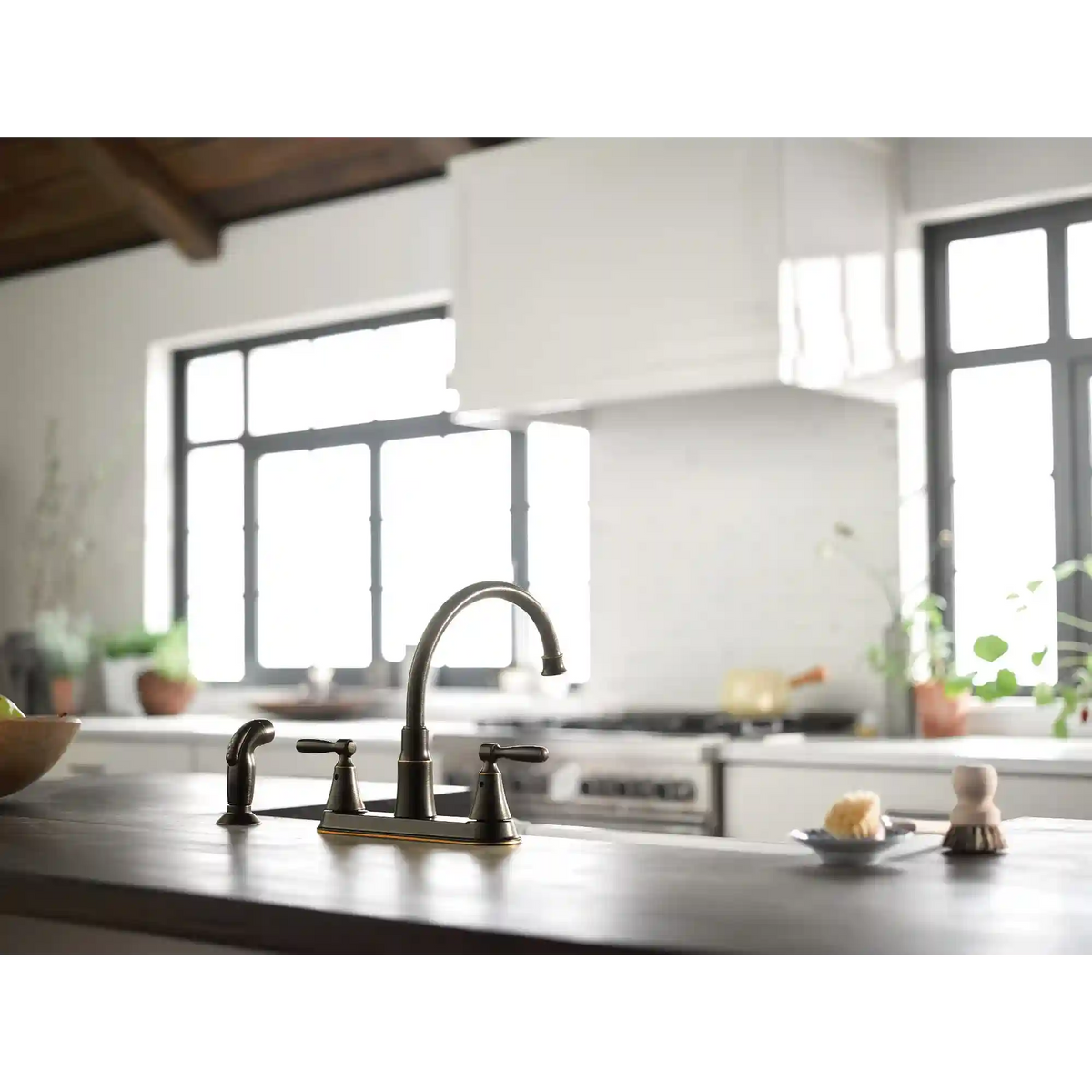 Hutchinson Two-Handle High Arc Kitchen Faucet