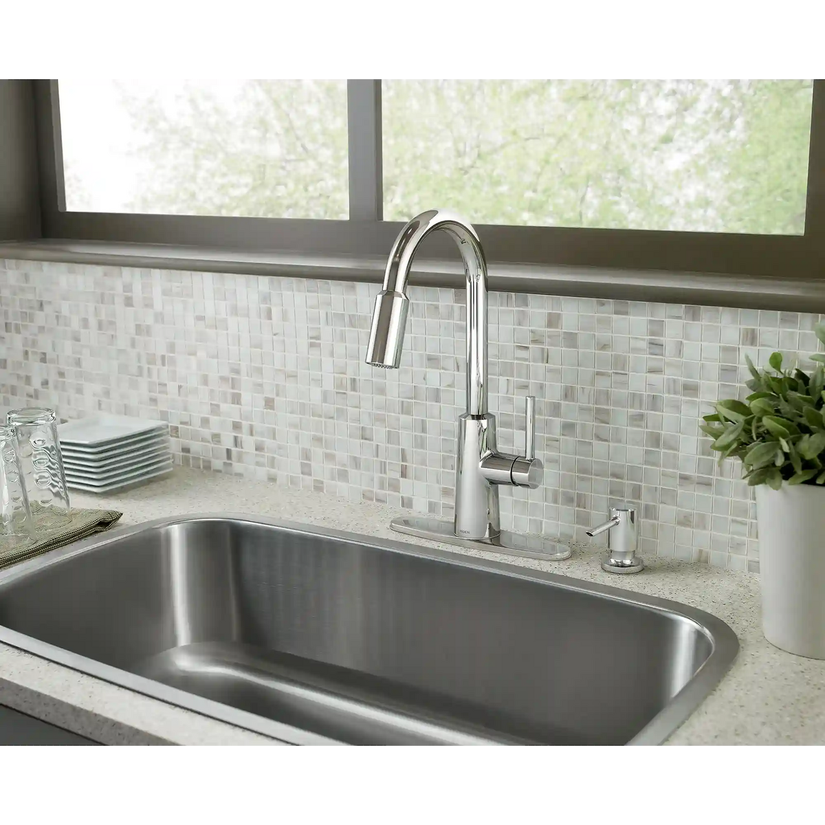 Nori One-Handle High Arc Pulldown Kitchen Faucet