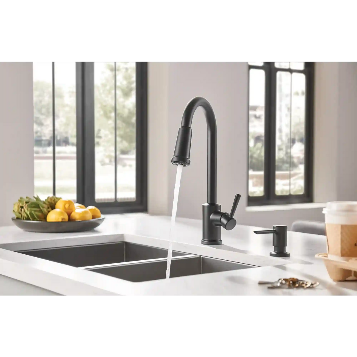 Indi One-Handle High Arc Pulldown Kitchen Faucet