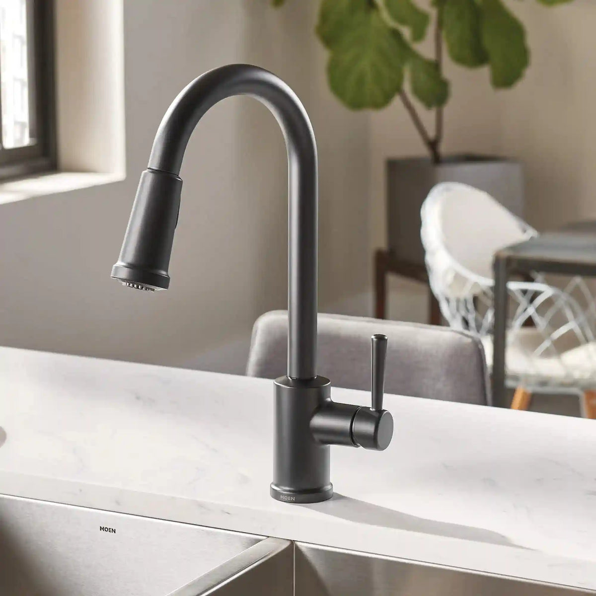 Indi One-Handle High Arc Pulldown Kitchen Faucet