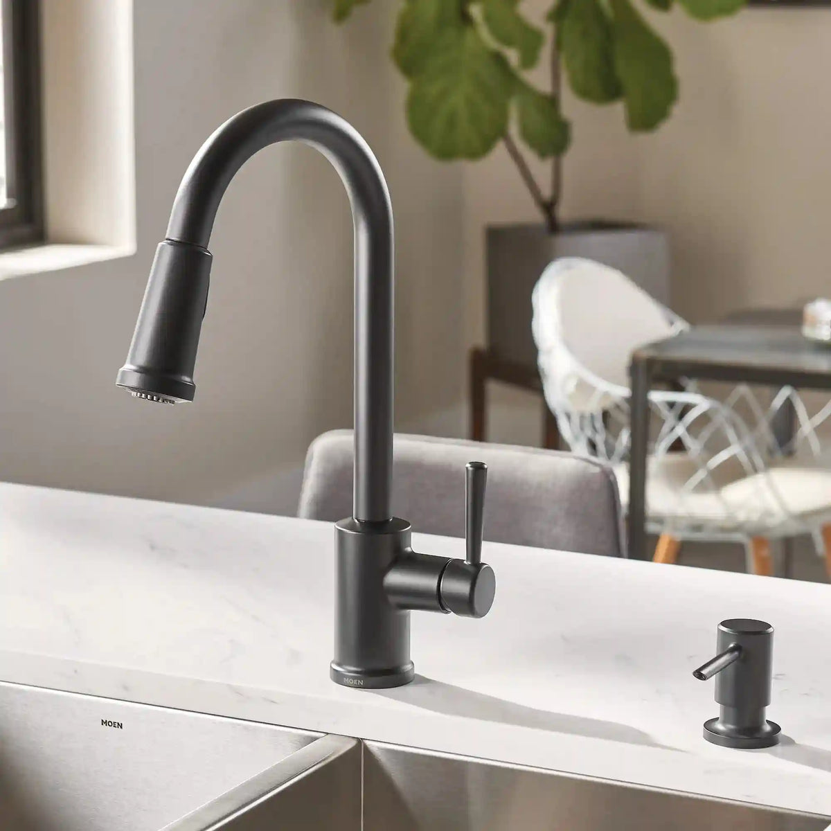 Indi One-Handle High Arc Pulldown Kitchen Faucet
