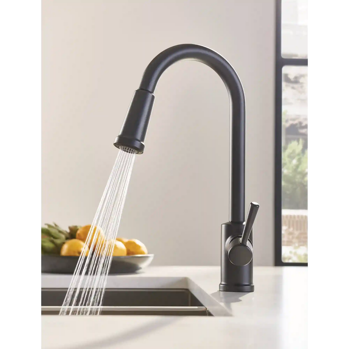 Indi One-Handle High Arc Pulldown Kitchen Faucet