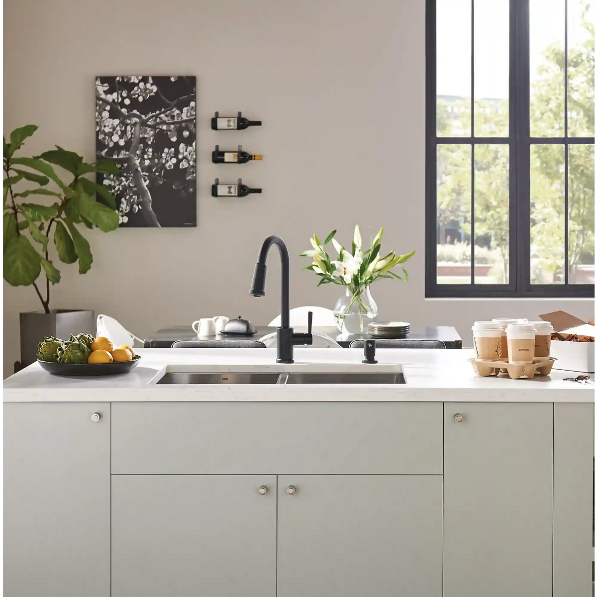 Indi One-Handle High Arc Pulldown Kitchen Faucet