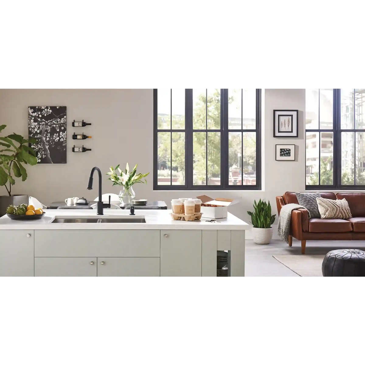 Indi One-Handle High Arc Pulldown Kitchen Faucet