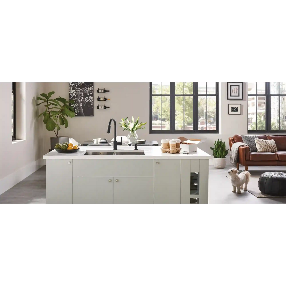 Indi One-Handle High Arc Pulldown Kitchen Faucet
