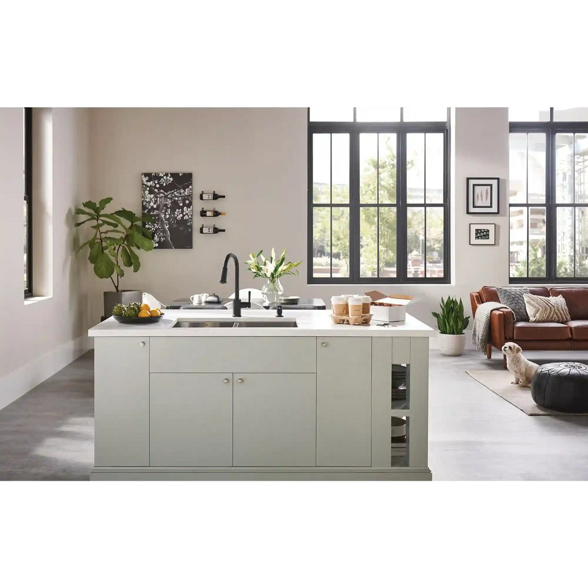 Indi One-Handle High Arc Pulldown Kitchen Faucet