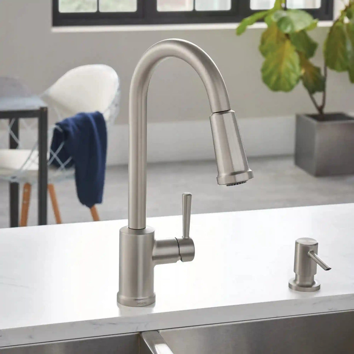 Indi One-Handle High Arc Pulldown Kitchen Faucet