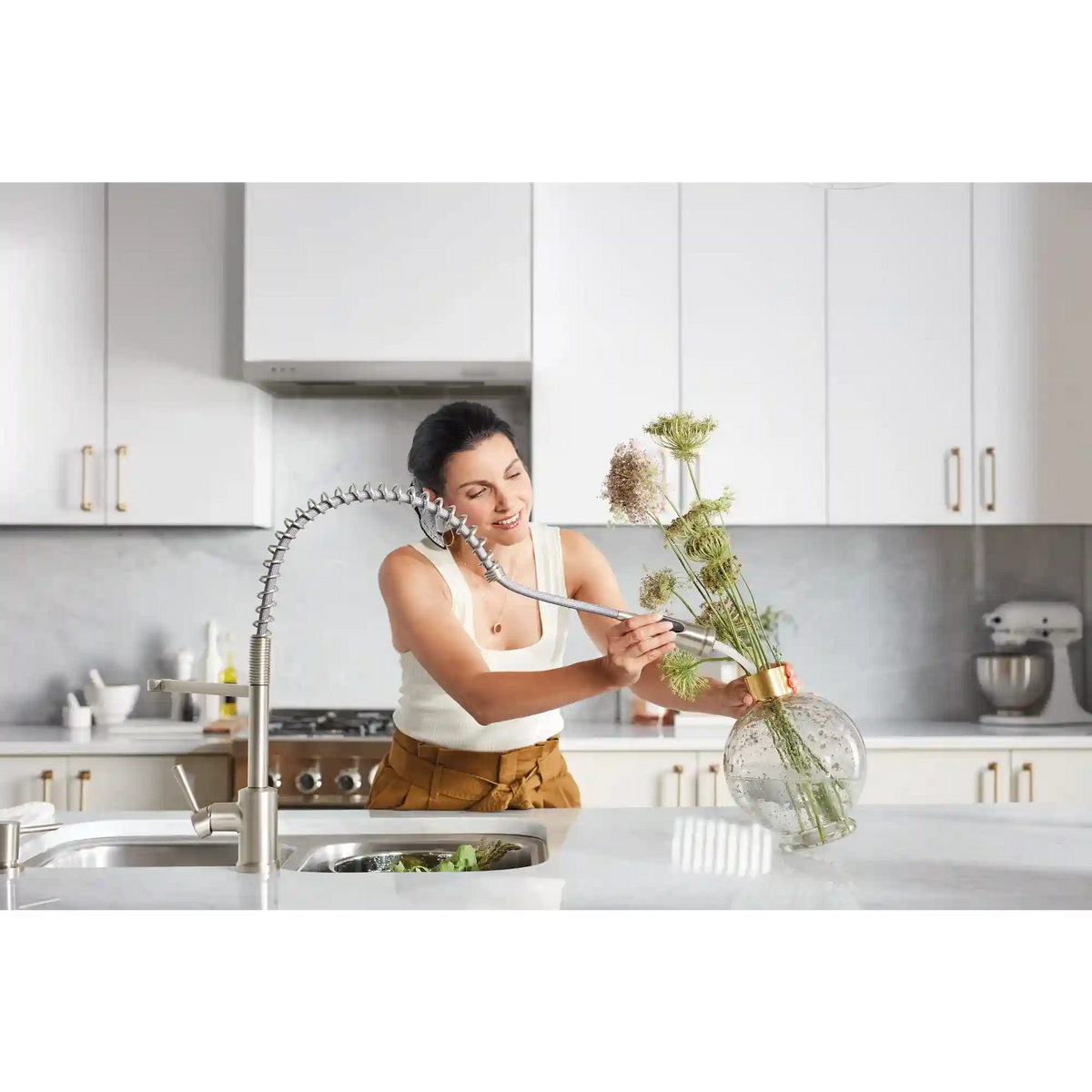 Indi Pre-Rinse Spring Kitchen Faucet