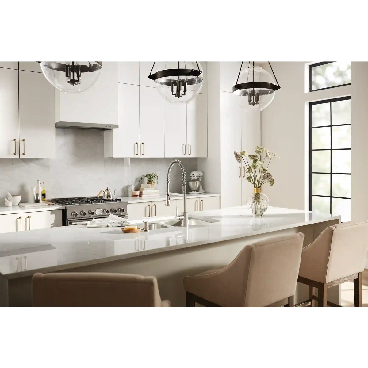 Indi Pre-Rinse Spring Kitchen Faucet