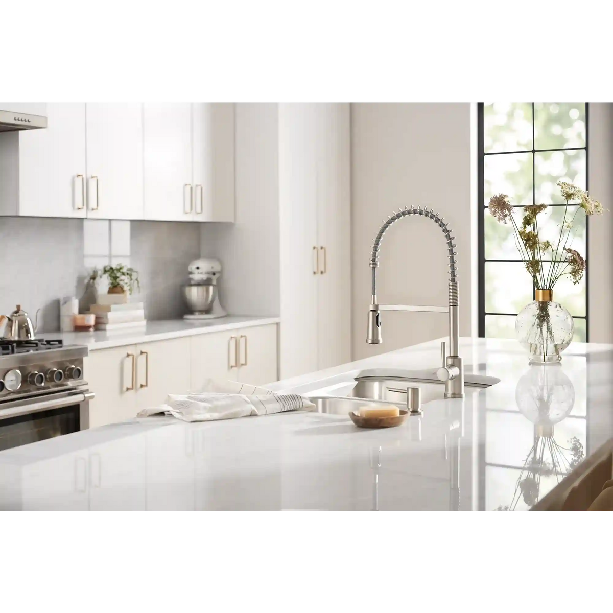 Indi Pre-Rinse Spring Kitchen Faucet