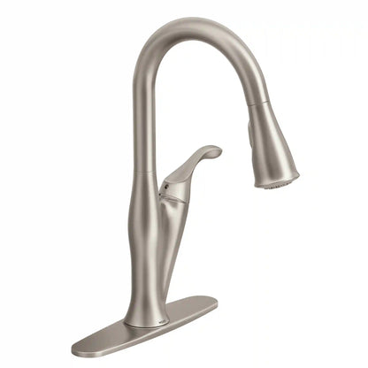 Solidad Matte black one-handle high arc pulldown kitchen faucet