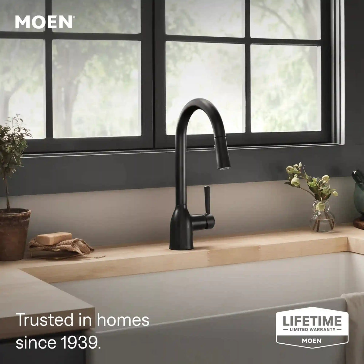 Adler One-Handle High Arc Pulldown Kitchen Faucet