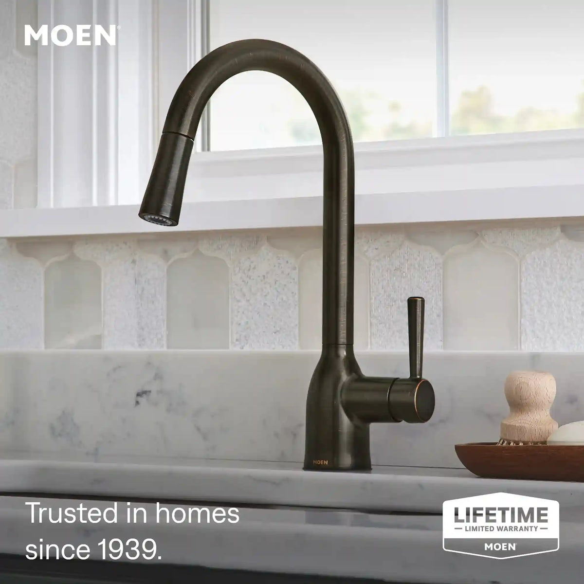 Adler One-Handle High Arc Pulldown Kitchen Faucet