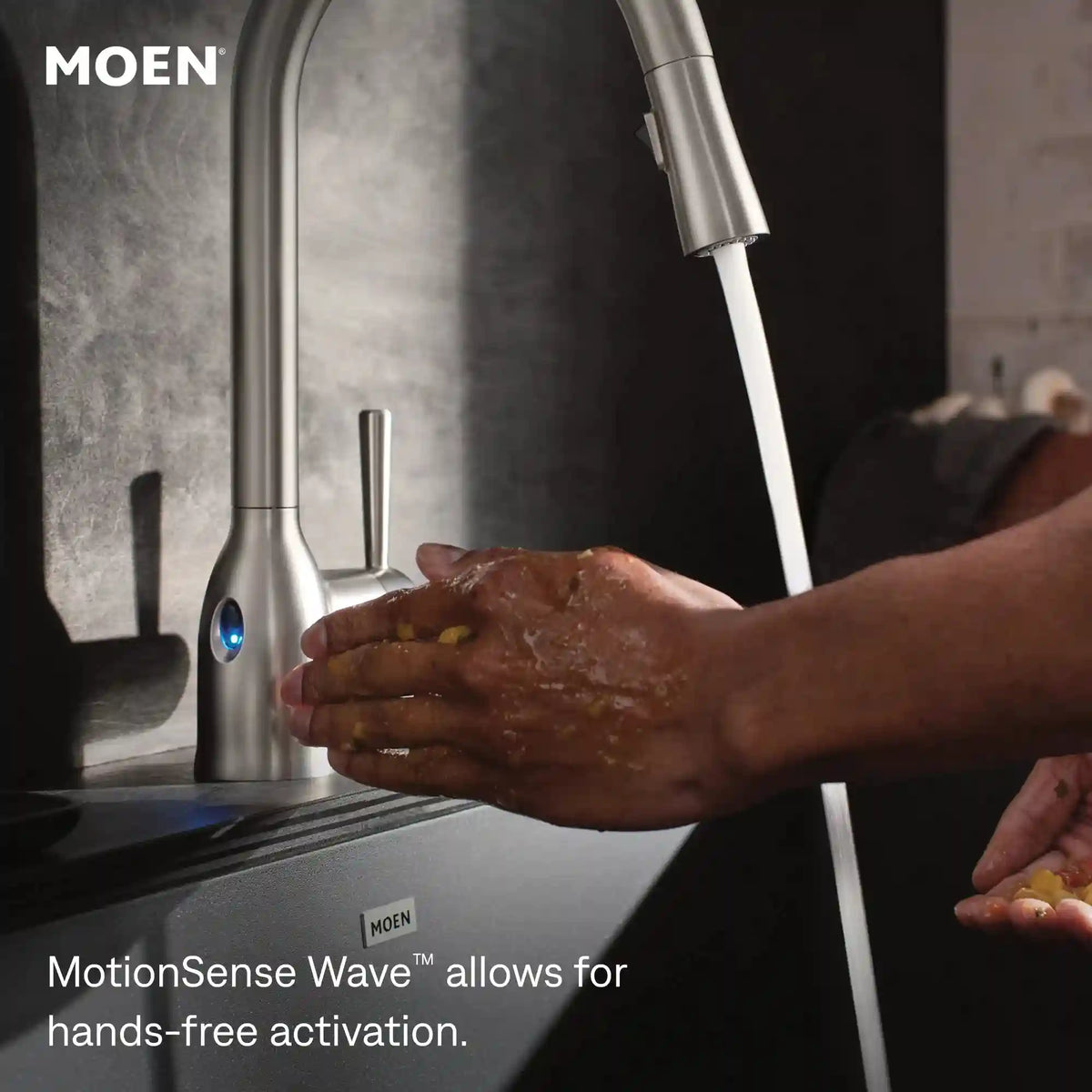 Adler MotionSense Wave Single Sensor One-Handle High Arc Pulldown Kitchen Faucet