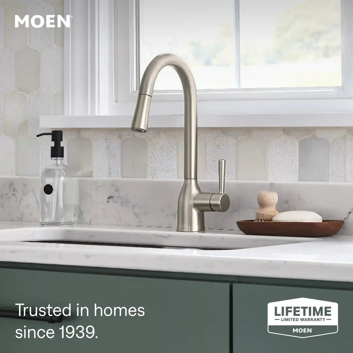 Adler One-Handle High Arc Pulldown Kitchen Faucet