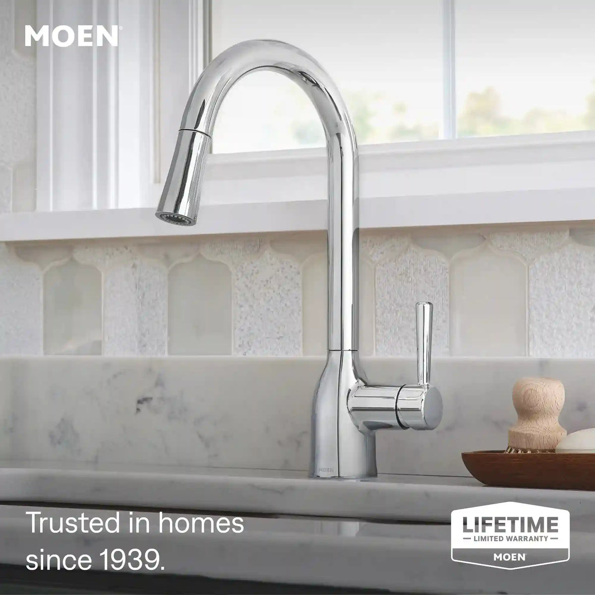 Adler One-Handle High Arc Pulldown Kitchen Faucet