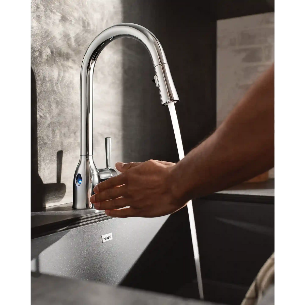 Adler MotionSense Wave Single Sensor One-Handle High Arc Pulldown Kitchen Faucet