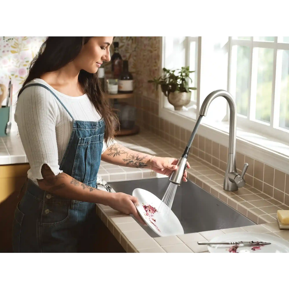 Doherty One-Handle High Arc Pulldown Kitchen Faucet