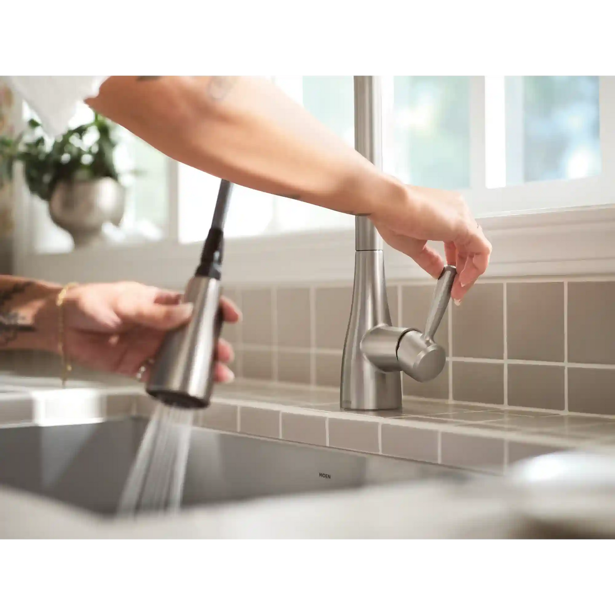 Doherty One-Handle High Arc Pulldown Kitchen Faucet