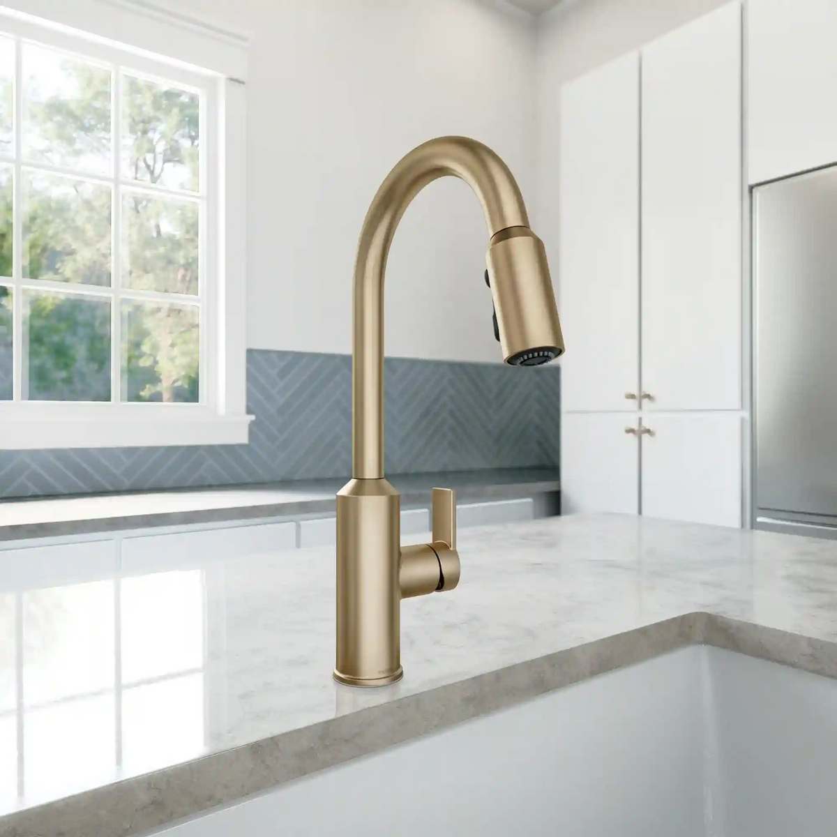 Meena One-Handle High Arc Pulldown Kitchen Faucet