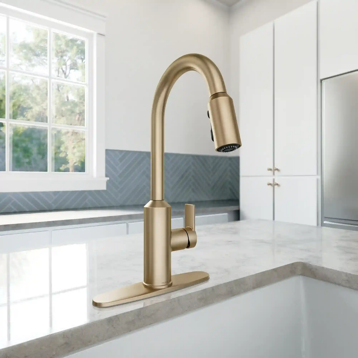Meena One-Handle High Arc Pulldown Kitchen Faucet