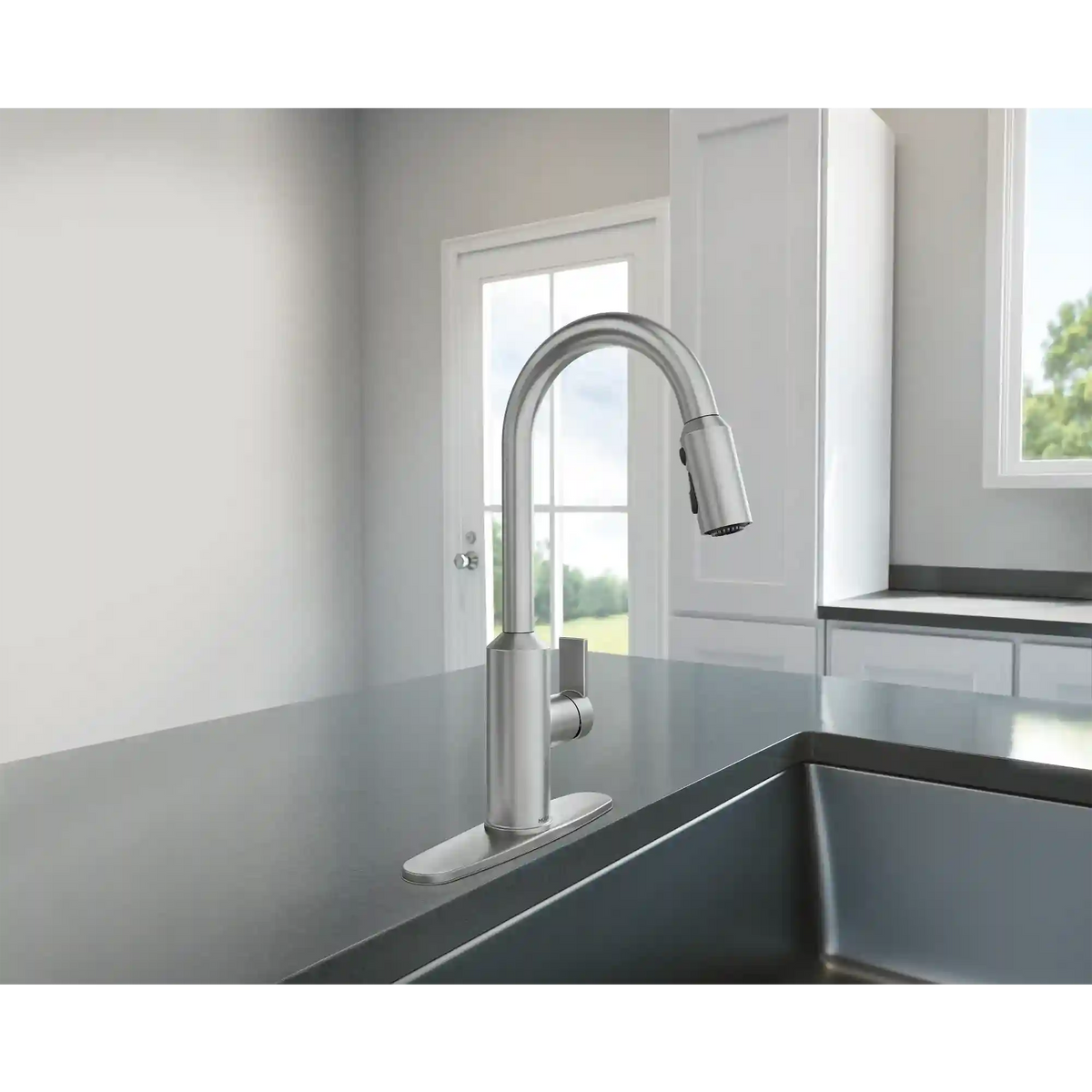 Meena One-Handle High Arc Pulldown Kitchen Faucet