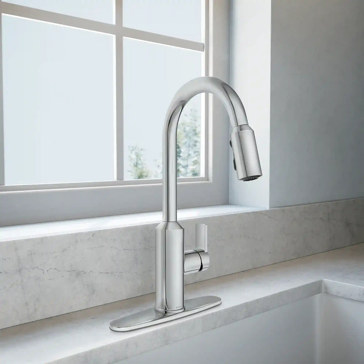 Meena One-Handle High Arc Pulldown Kitchen Faucet