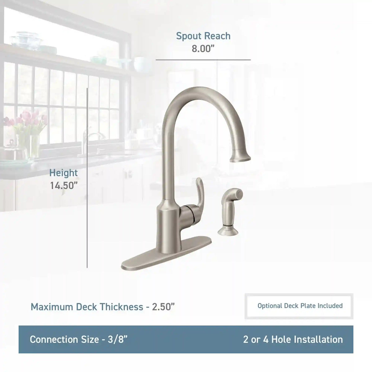 Bayhill One-Handle High Arc Kitchen Faucet