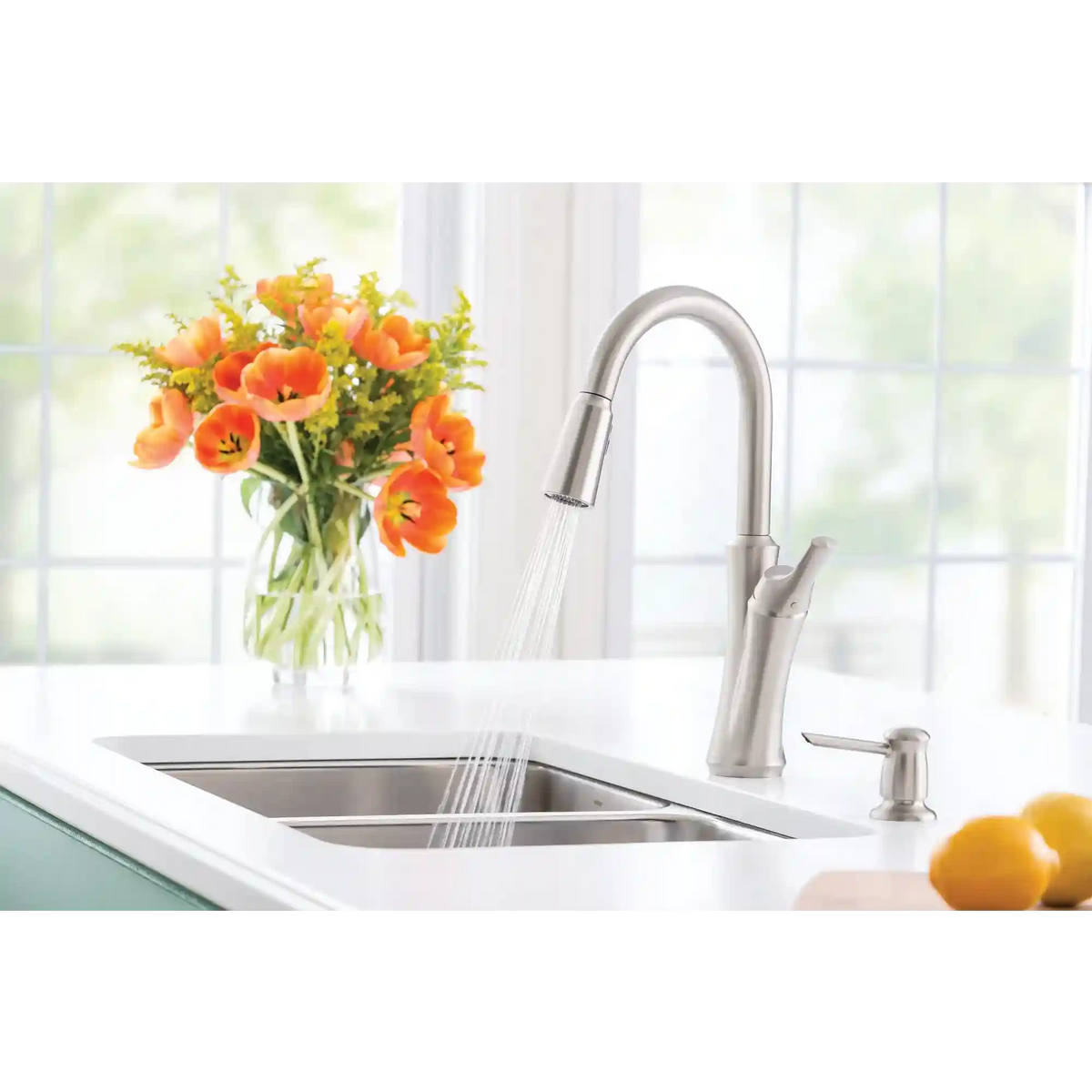 Benson One-Handle High Arc Pulldown Kitchen Faucet