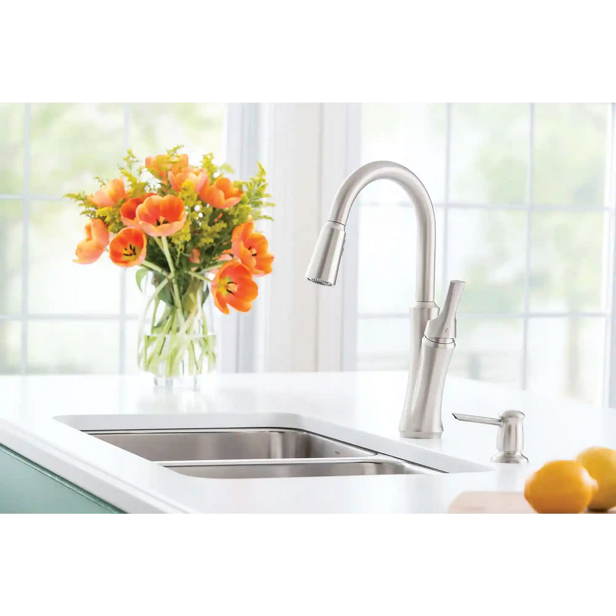 Benson One-Handle High Arc Pulldown Kitchen Faucet